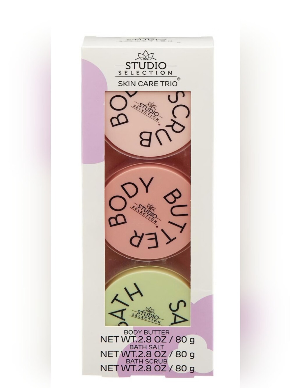 Brand New Studio Selection Skin Care Trio Set, 3 Pieces Bath Scrub, Body Butter.